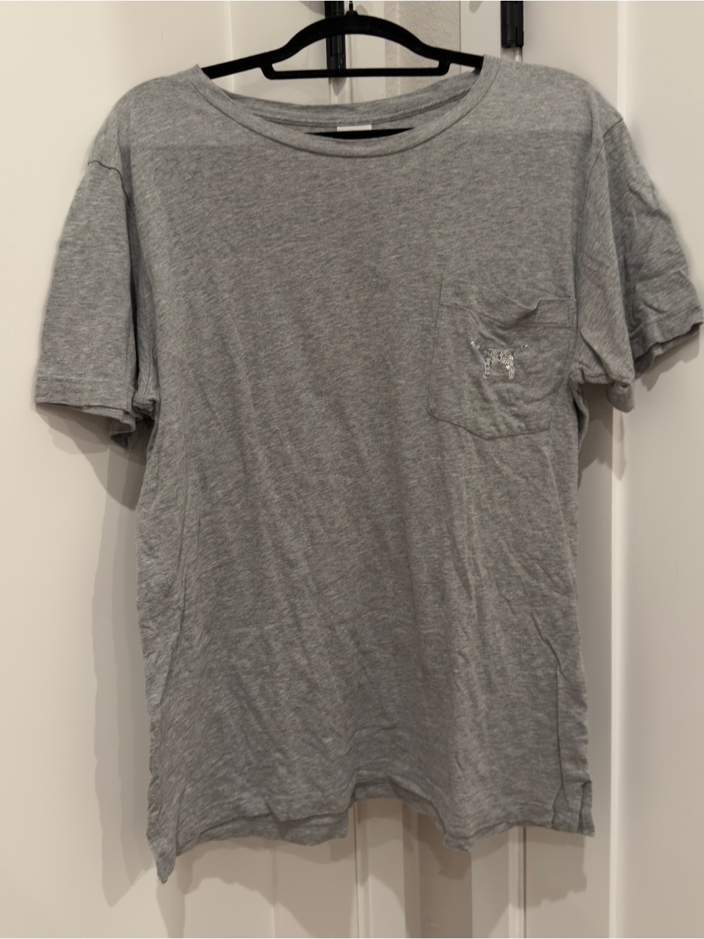 PINK Victoria’s Secret Grey Bling Tee - Picture 2 of 4